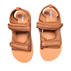 NWOT Boy's Just Fab Orange Adjustable Strap Sandals | Size Youth 4/5